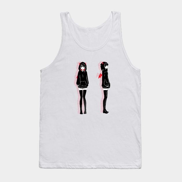 Gothic Demon Anime Girl Tank Top by spiderprincess